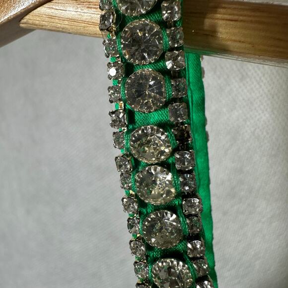 GENERATION LOVE Annie Silk Crystal Strap Cami Kelly Green Size XS - Picture 12 of 13